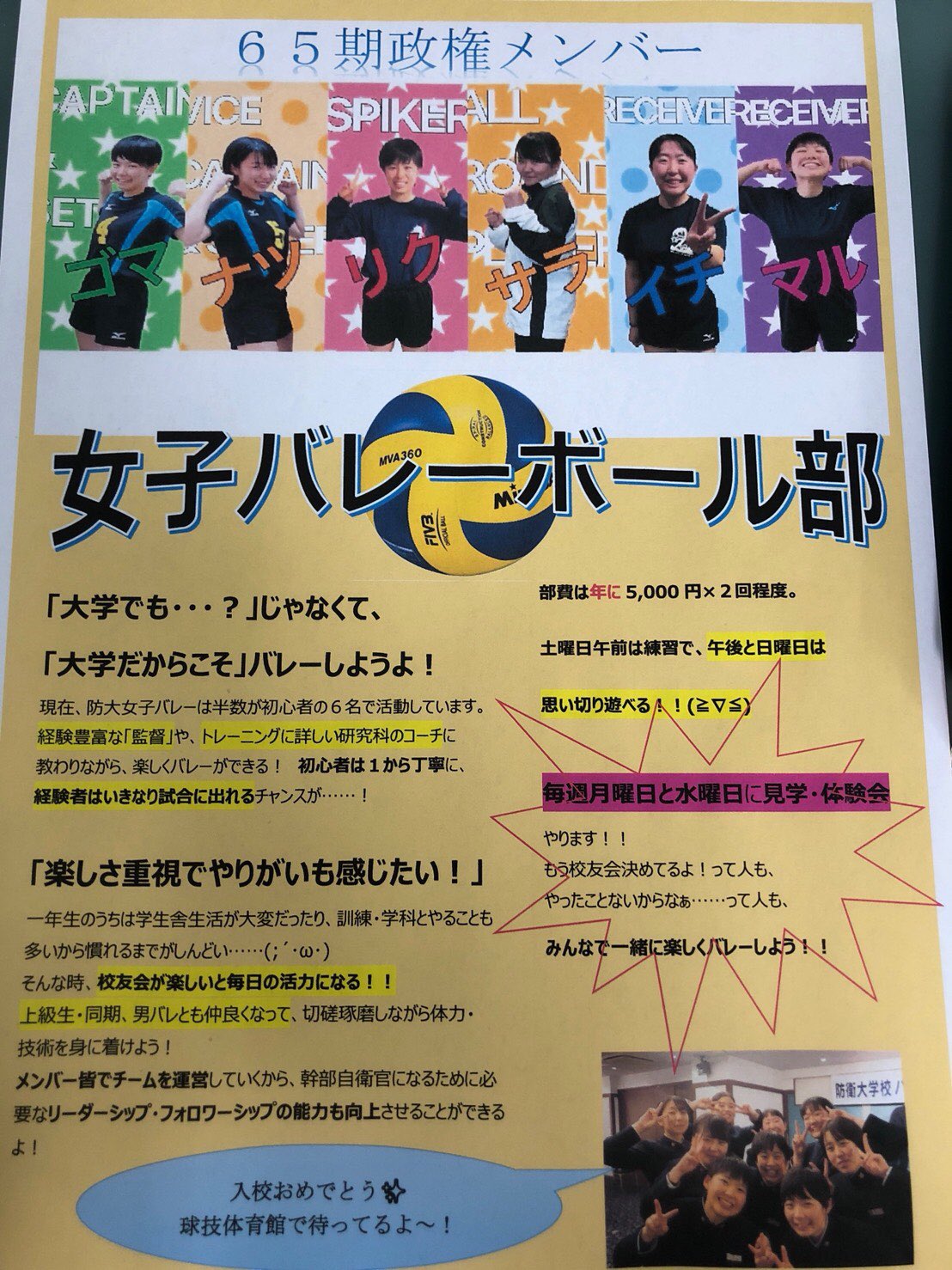 防大女子バレーボール部 Ndafvolley Twitter