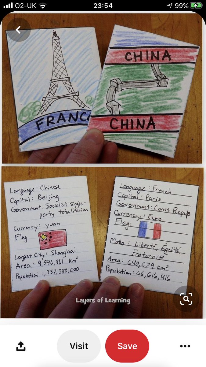 ShavingtonGeog's tweet photo. We love this idea 💙🌍💡
Create double sided country fact cards and see if you can learn them all 👍🏻 GCSE students this is a great revision technique for case studies, you probably need 5-8 facts on each one ✨
.
#shavingtonacademy #shavingtongeography https://t.co/eU9Mx9ymc9