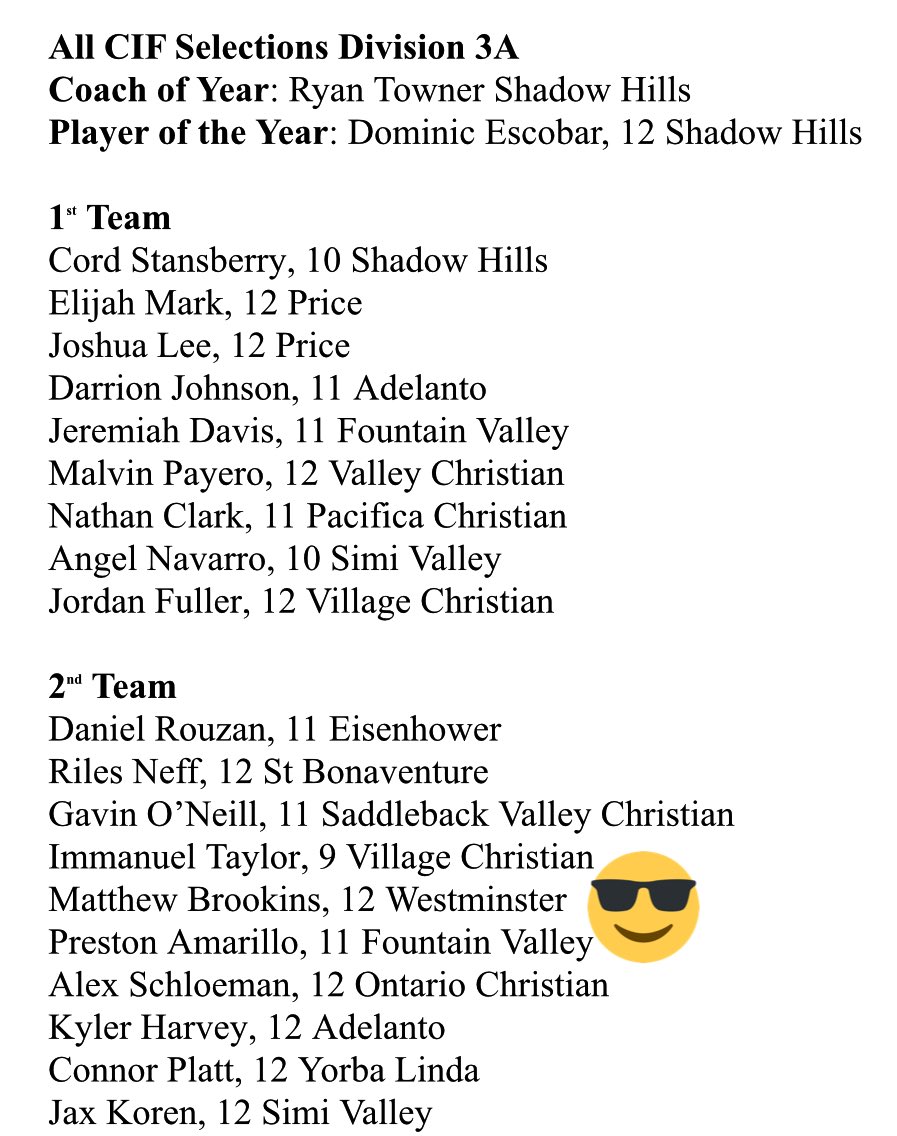 WHSBoys_Bball's tweet photo. @CIFSS 2nd Team for @matthewbrookns 🙌🏾 @HBUHSD @WHSLions @adidasHoops #adidasLegacy @PrepHoopsSoCal https://t.co/g3EhNQCokf