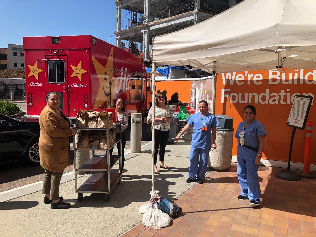 Thanks to <a href="/CarlsJr/">Carl’s Jr.</a> especially Marty who provided free lunches to our #HealthcareHeroes at #CaliforniaHospitalMedicalCenter  today! The love and act of #humankindness was greatly appreciated!
