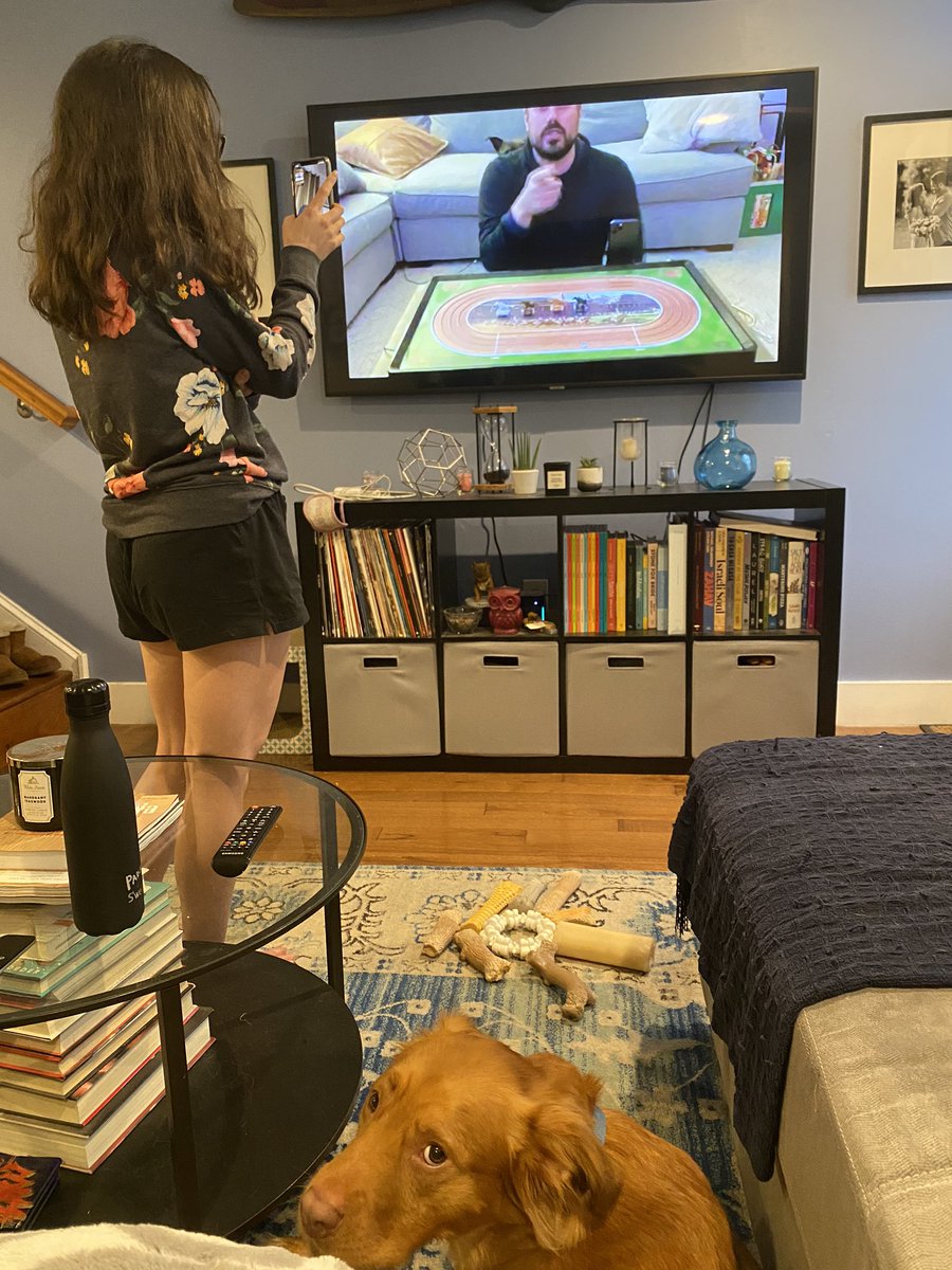 ericfglass's tweet photo. Needed to FaceTime in the future in-laws to tonight’s race @BarstoolBigCat @k_blessing https://t.co/H8SLdjfxxy