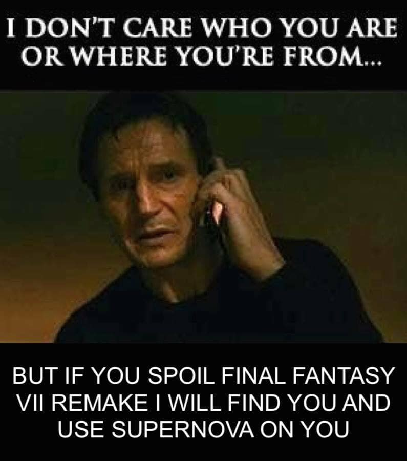JehincGameVidz's tweet photo. #FF7R #FF7Remake #FF7 #FF7R体験版配信中 #ff7memes #ff7rspoilers #spoilers #SpoilerAlert 🤣🤓 https://t.co/R9WGilBGuz