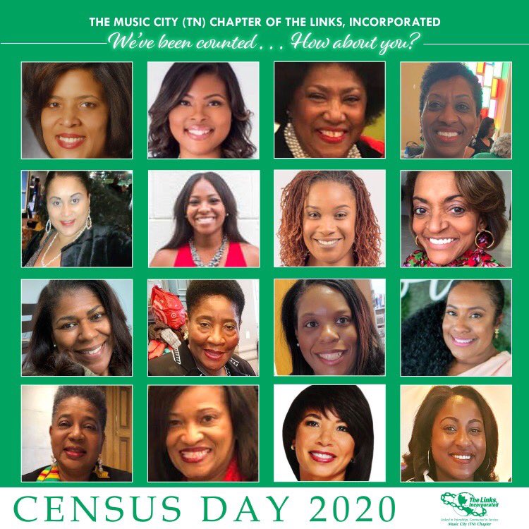Happy National Census Day! If you haven't been able to fill out your #2020Census yet go to my2020census.gov or call 844-330-2020 today and get your household counted! 
#CensusDay #BeCounted #Nashville #thelinksinc💚 #mctnlinksinc #calinksinc #CensusDay2020