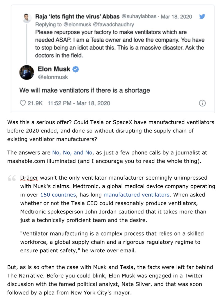 7/ Now, there's a story. Reported by some.  @russ1mitchell.  @RMac18. A few courageous others. But Musk instantly pivoted to make sure most of the media told a different story.