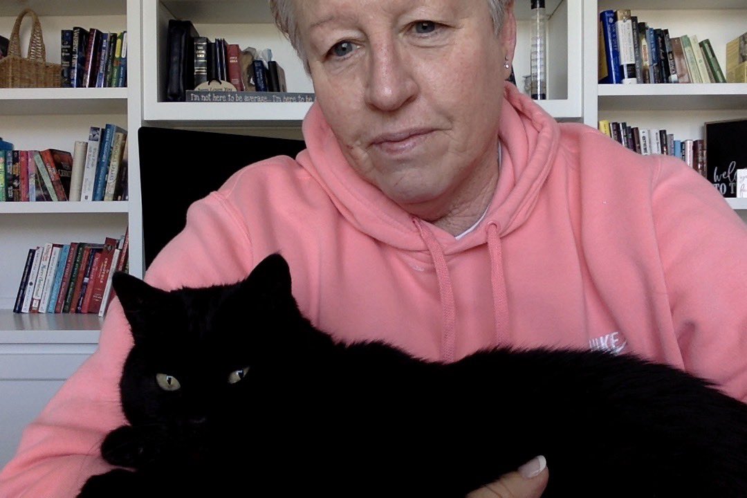 CoachKeeney's tweet photo. Trying to do a LEAD meeting today and Murray wanted all the attention! #catmomx3 https://t.co/hxzrY7B3SY