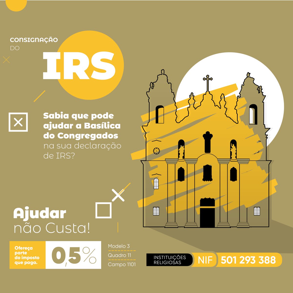 Esta é uma Cruz que não custa nada! #IRS #Ajudar #Solidariedade #Congregados #Braga #Basílica