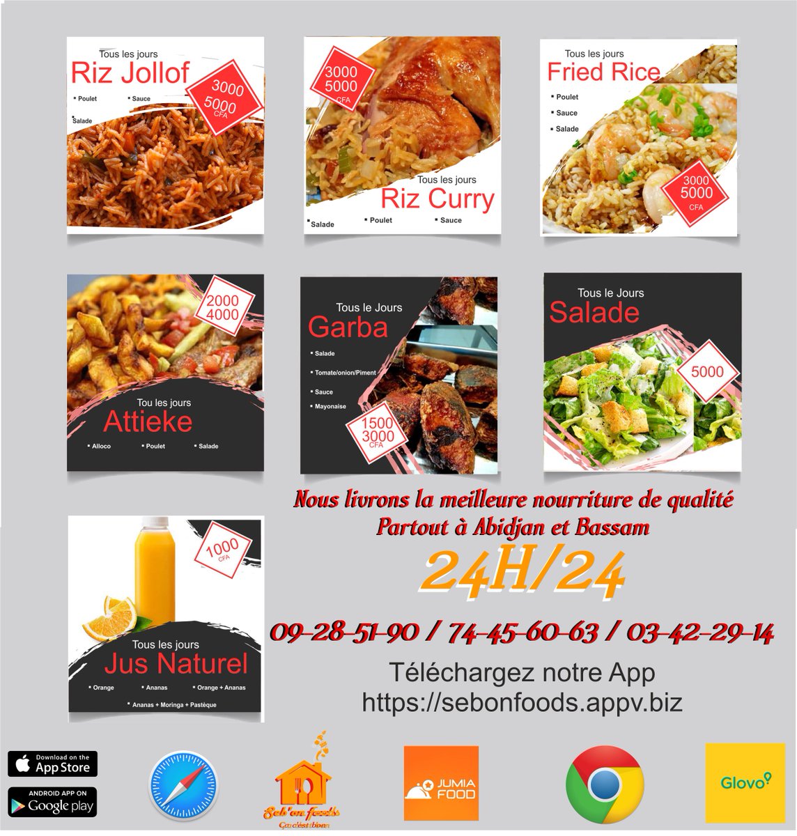 FoodsSebon's tweet photo. L'une des choses les plus agréables de la vie est la façon dont nous devons régulièrement arrêter quoi que nous fassions et consacrer notre attention à manger.
Mangez de la bonne nourriture partout et à tout moment.Nous livrons 24h / 24h tous les jours y compris le dimanche... https://t.co/QhYHTsSGJC