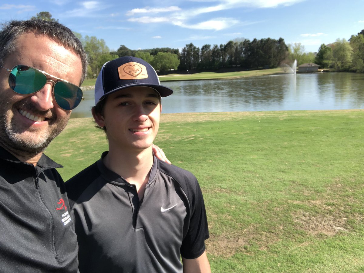 MichaelLeMoyne's tweet photo. Getting a round of golf in with my oldest as part of Fitness Day, not sure when the next round might be...@HMSMustangPride #HMSTelePRIDE #FCSrising https://t.co/LCP4Fi6NTF
