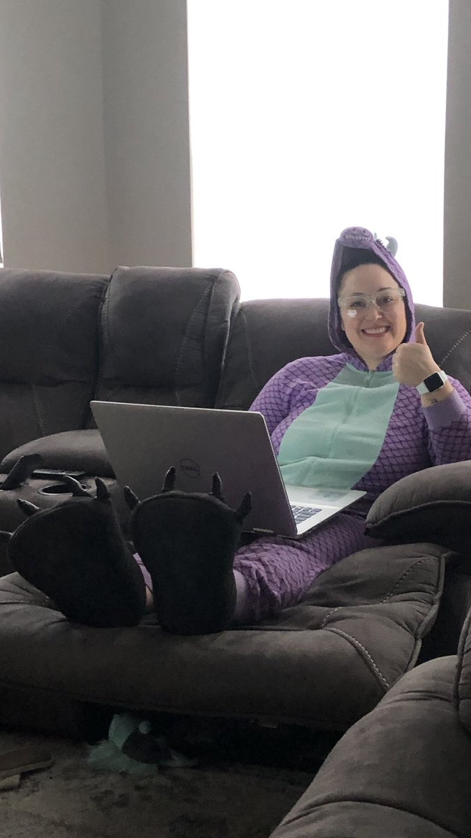 NPHS_TechEd's tweet image. Having a Zoom Confrence in my onesie with my administrators might be one of the peaks of my career so far. Puff the Magic Gelinas 💜#nphscougars #gelinastech