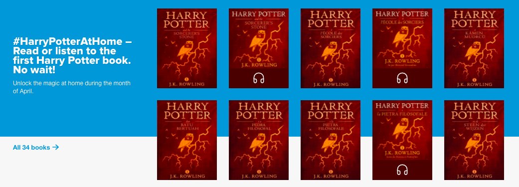 CMS Library Media (@cms_libraries) on Twitter photo Stay home. Stay safe. Read Harry Potter.
We have unlimited access to HP & the Sorcerer's Stone in 19 different languages for all of April! Audiobooks available too! <a href="/CharMeckSchools/">Charlotte-Mecklenburg Schools</a> Staff & Students - find it at soraapp.com. More info: bit.ly/cmssora Stay home. Stay safe. Read Harry Potter.
We have unlimited access to HP & the Sorcerer's Stone in 19 different languages for all of April! Audiobooks available too! <a href="/CharMeckSchools/">Charlotte-Mecklenburg Schools</a> Staff & Students - find it at soraapp.com. More info: bit.ly/cmssora