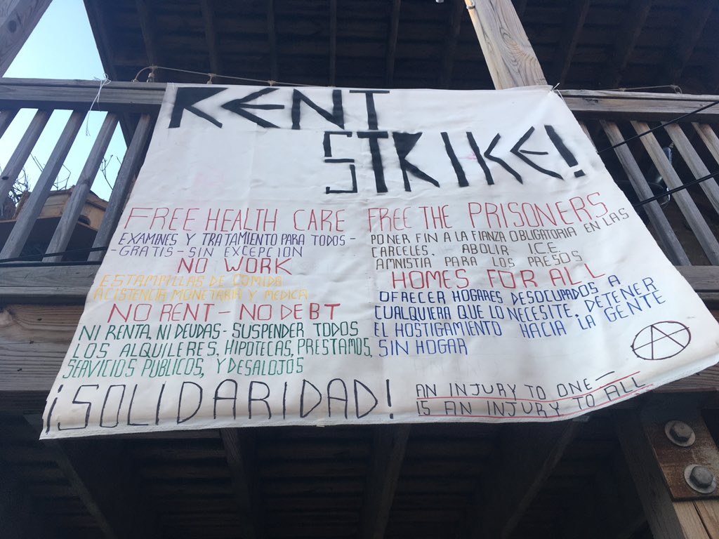 FreeJeremyNet's tweet photo. Housing = healthcare - solidarity now more than ever! #rentstrike2020 #5demands #CancelRent #cancelwork #canceleverything #freethemall https://t.co/cSAE8VJZef