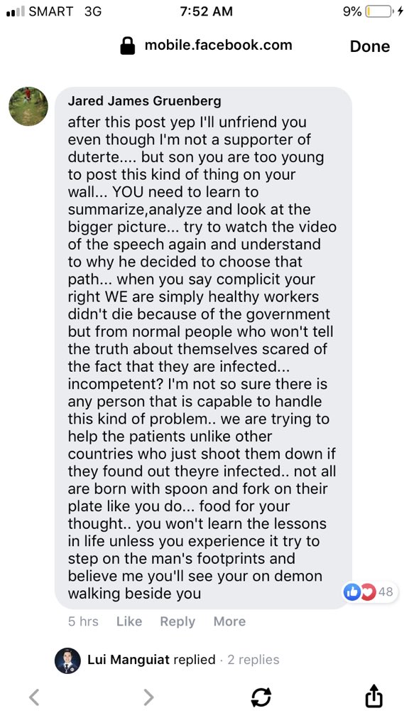 BBAshley_'s tweet photo. Very well said. Basahin niyo kasi ang buong context. Media? Pinapalala lang nila ang balita. Puro quote lang ng post na nagpapaiba sa meaning. I am against these hashtags: #OustDuterte #DuterteResign https://t.co/6B0gIbSGHX