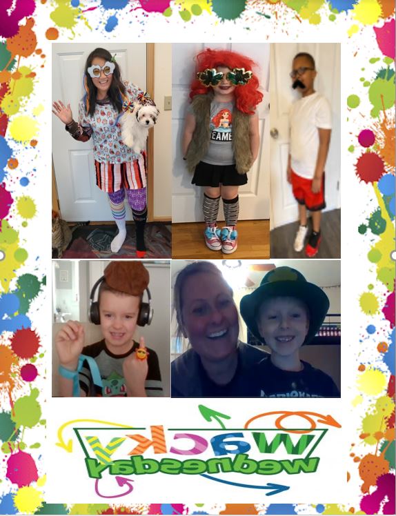 MrsStoneWECS's tweet photo. Virtual Spirit Week Day 3: Wacky Wednesday April Fools-A fun and wacky day with a lot of jokes and laughter!🤪@HeritageECS #WEhaveSPIRIT #WeAreInThisTogether #WEareLakota https://t.co/5ON7xiMl5Y