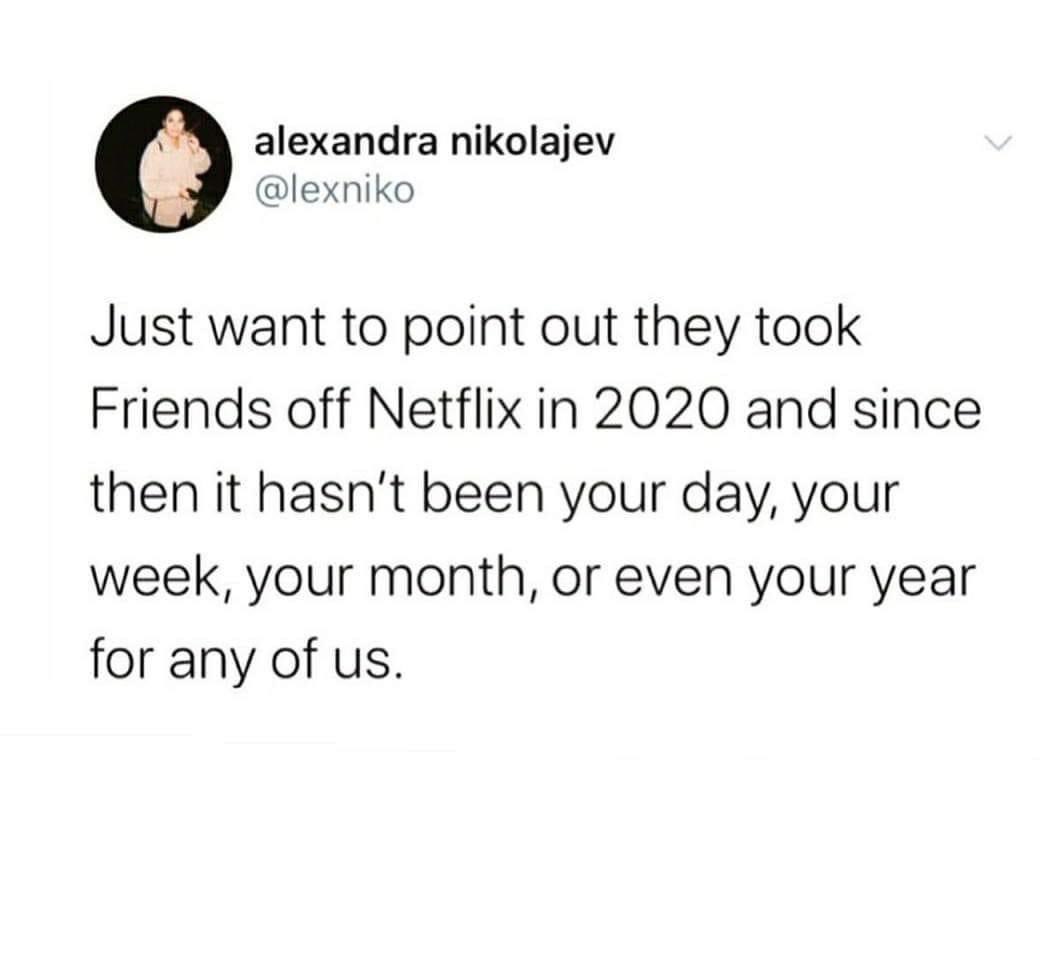 sme_x0's tweet photo. #bringbackFriends 😭 https://t.co/ODMaYIfKrf