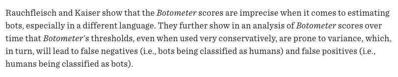 Important research from  @BKCHarvard that highlights the risks of over-reliance on studies evaluating the role of bots and the limitation of automated bot detection.  https://cyber.harvard.edu/news/2020-03/false-positive-problem-automatic-bot-detection-social-science-research