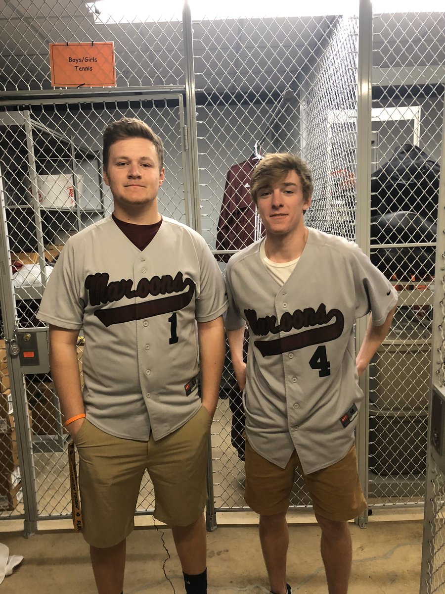 Maroon_Baseball's tweet photo. Jersey Day!! Hopefully we get to break out these antiques this spring!!! 🤞#BWSpirit @colin_shea47 @LoganWeaver_1 @MaroonWay201 @BWestAthletics https://t.co/z5UPQTGiVV
