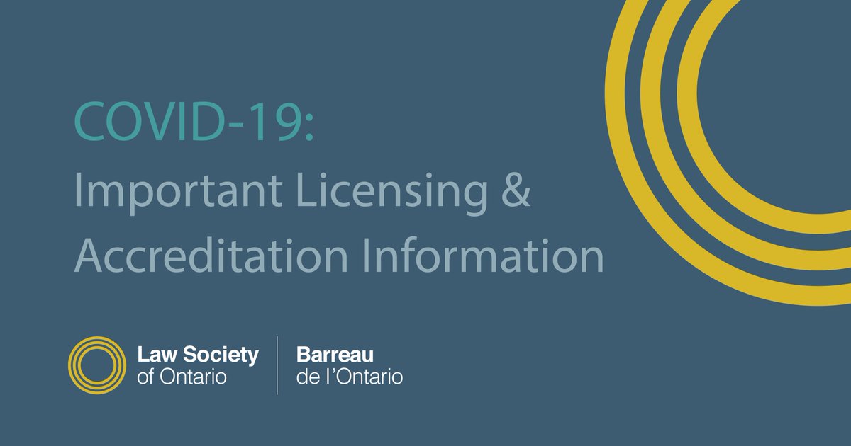 LawSocietyLSO's tweet photo. UPDATE: The lawyer licensing examinations and the call to the bar ceremonies scheduled to take place in June 2020 have been cancelled. This has been a difficult decision and the Law Society recognizes the significant challenges confronting candidates due to the impact of COVID-19 https://t.co/xuPrrr3OEP
