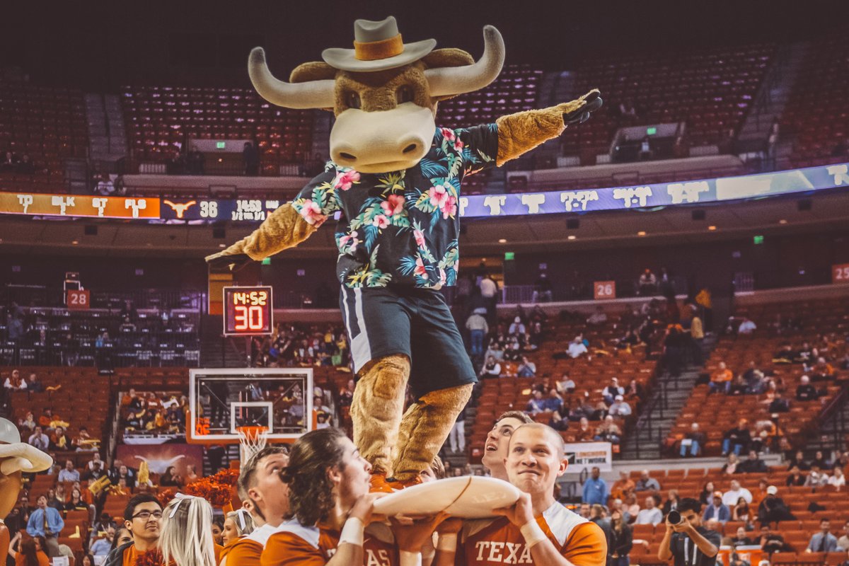 MoodyCenter's tweet photo. On your way to stretch, you run into Hook'Em! He invites you to a dance party at the Erwin Center. What do you tell him? https://t.co/Utq9YZZKZk