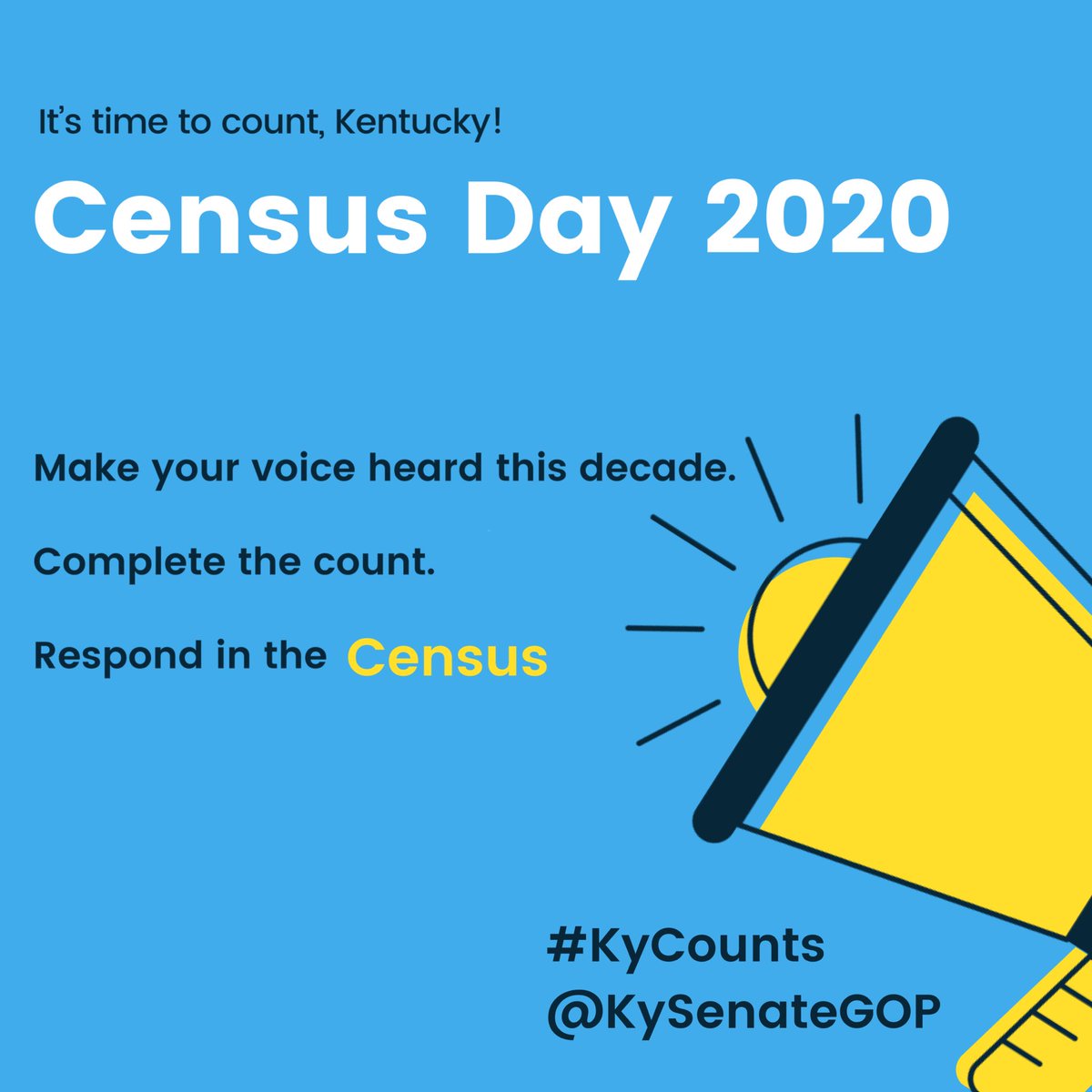 KYSenateGOP's tweet photo. #CensusDay2020 #Kycounts 📝✔️ https://t.co/q9geQukYLN