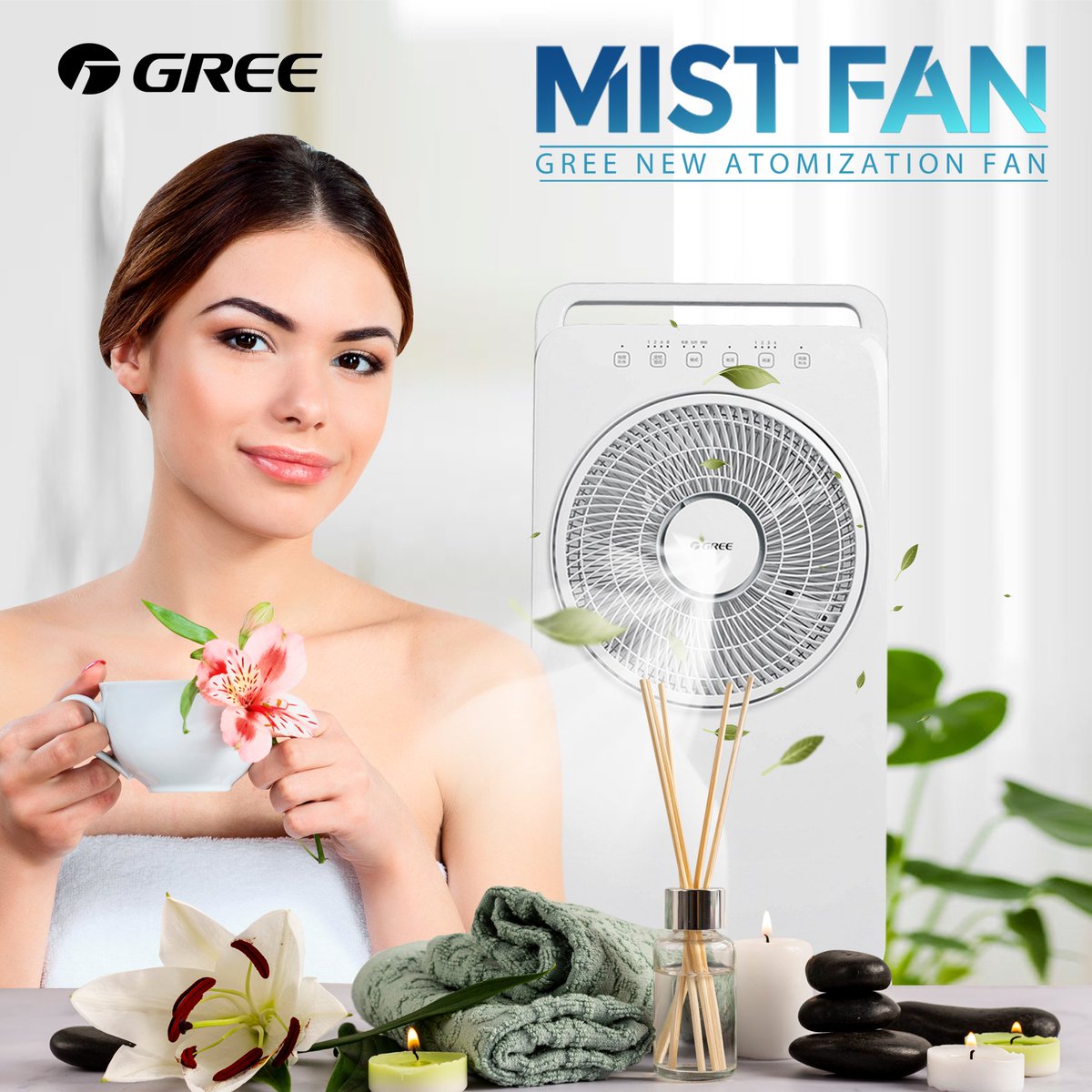 greeindonesia's tweet photo. Ingin miliki SPA pribadi yang bisa bikin kamu betah seharian berada di dalam rumah? Gree Mist Fan bisa mewujudkannya!
Campurkan aroma therapy pada tangki air Mist Fan dan rasakan sensasi keharuman dan kesegarannya.
#GreeIndonesia #MistFan https://t.co/5KMQ6ktFCM