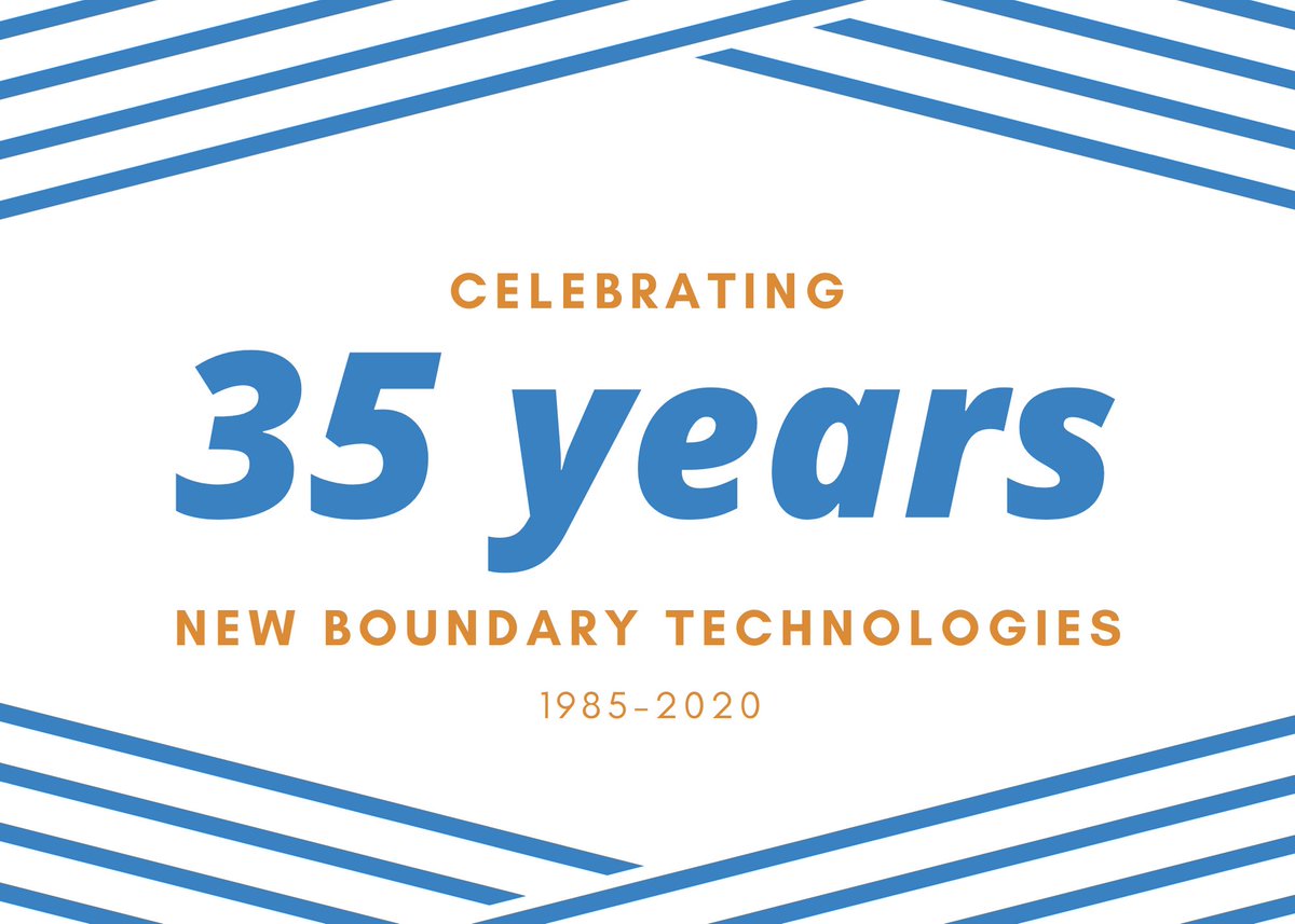 NewBoundaryTech's tweet photo. We are proud to announce our 35th anniversary of New Boundary Technologies. We’ve been making complex technology simple since 1985!  We take this occasion to thank our excellent team, partners and clients for being an important part of our company. 

#IoT #technology #BigData https://t.co/DuiE13JUBR