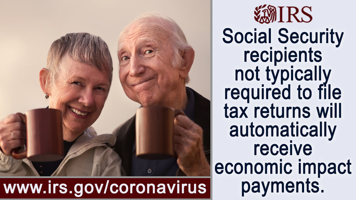 Social Security beneficiaries who are not typically required to file tax returns will not need to file to receive an economic impact payment. It’s automatic. More information from #IRS at irs.gov/coronavirus #COVIDreliefIRS