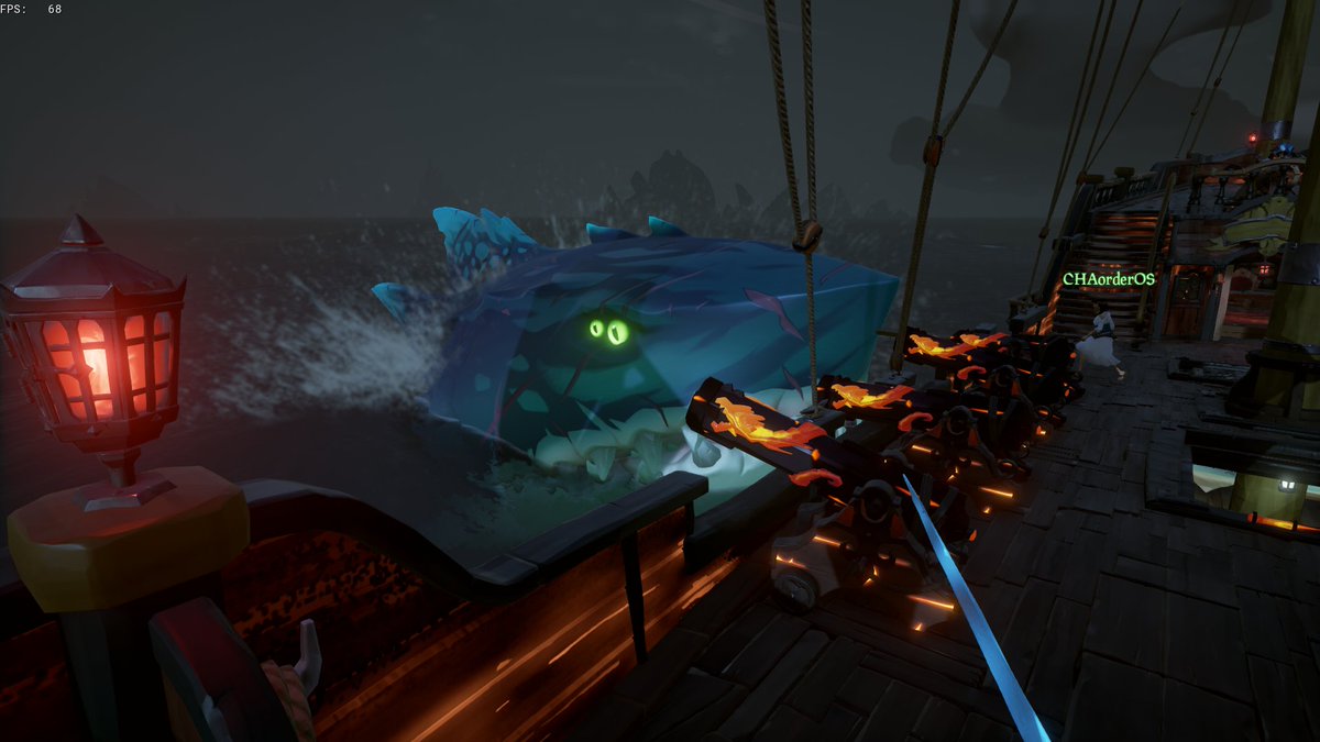djscail's tweet photo. Gotta video coming soon. This thing was attached to us, seriously.. like.. it was stuck on our boat. 
#SoT #BeMorePirate #JSEGaming https://t.co/40xDNA511f