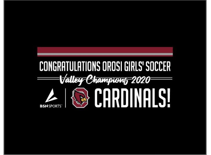 HighOrosi's tweet photo. We would love to thank BSN Sports for this amazing Banner they made for us❗️D4 Valley Champions 2020 ⭕️⚽️ Go Cardinals https://t.co/Q9Pe2osyST