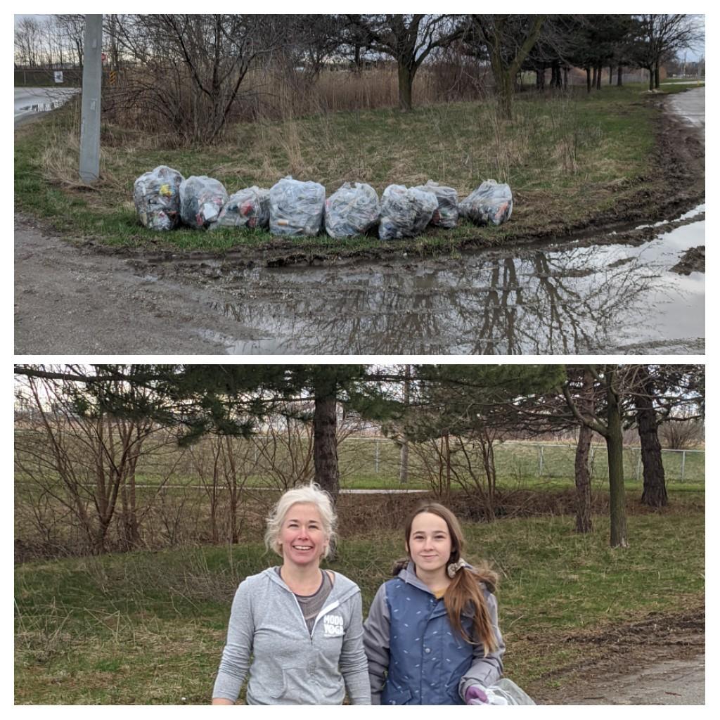 Hey <a href="/drewdilkens/">Mayor Drew Dilkens</a> saw this #YQGStandsStrong mother/daughter duo back at it today on Grand Marais East @ Plymouth picking up #litter and #garbage to help keep <a href="/CityWindsorON/">City of Windsor</a> clean!#CommunityChampions <a href="/ewswa/">EWSWA</a> #trashtag #environment #StopLittering #EarthDay