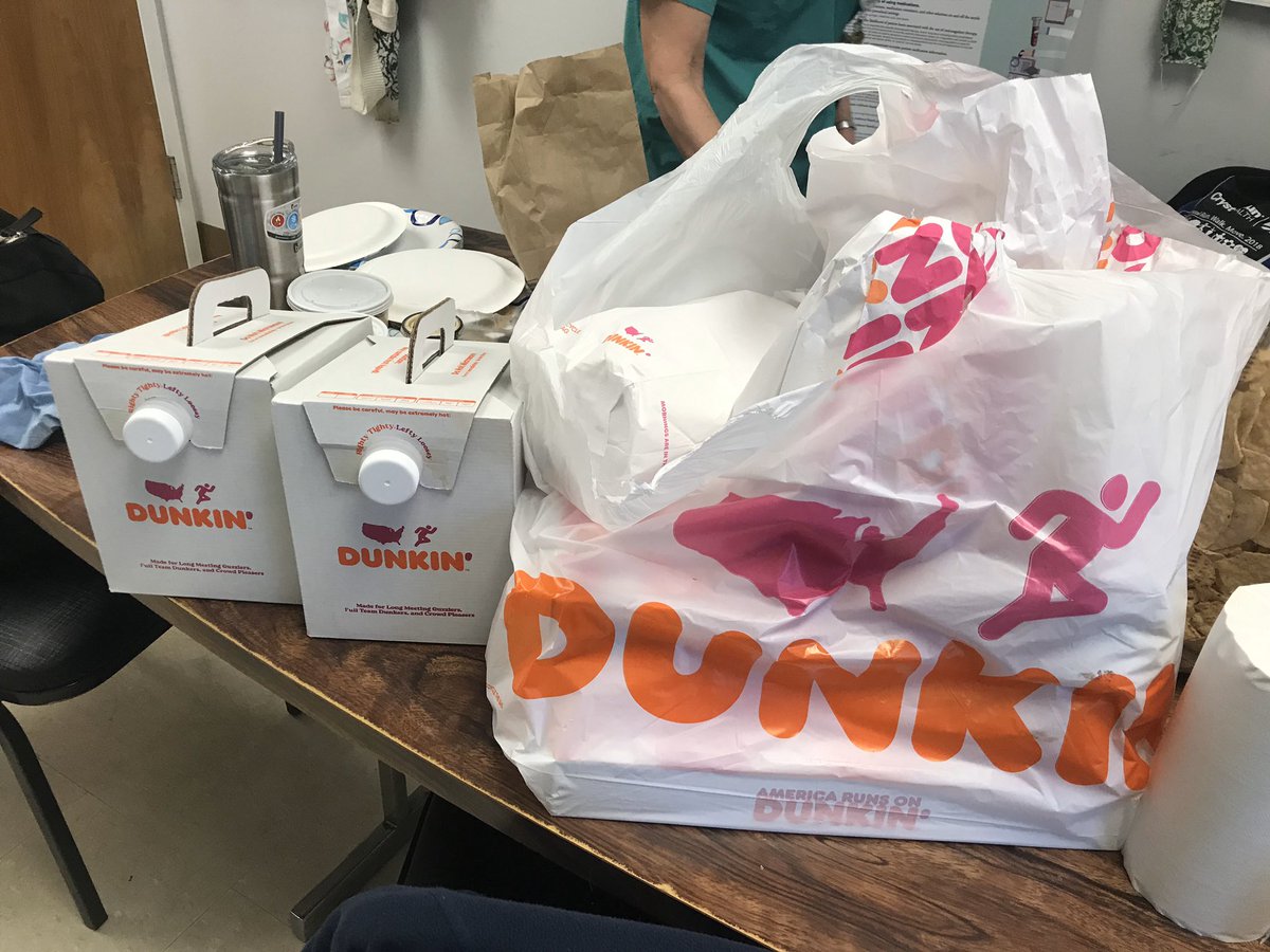 Special thank you to <a href="/CoachSciarra/">CoachSciarra</a> and the <a href="/MW_FootballTeam/">MW Football</a>  for giving the ICU nurses and my wife at St Anthony’s Hospital some coffee and treats for their shift. Thank you for thinking of all our health care workers on the front lines during this time. 🏈