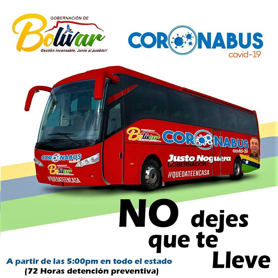 #1Abr| Con disciplina, consciencia revolucionaria y civismo acata las medidas de protección y prevención para hacer frente al  #Covid_19
#QuédateEntuCasa, cumple con la cuarentena voluntaria, colectiva y social, no dejes que te lleve el #Coronabus 
#PazSaludYDiálogo