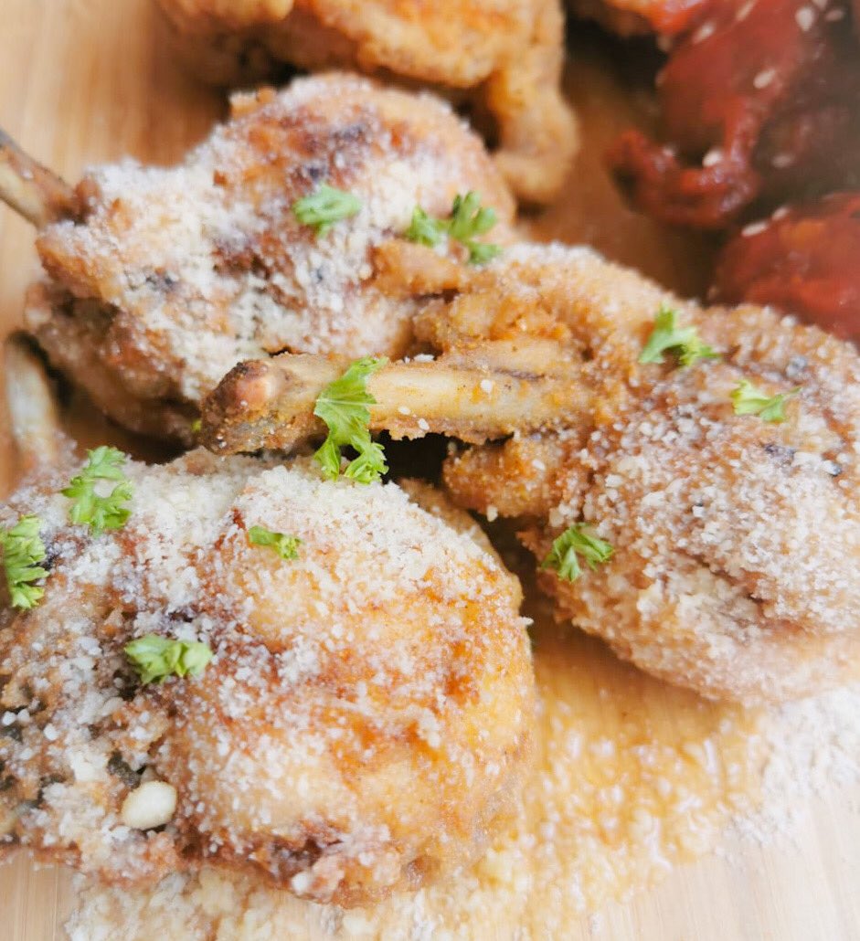 02 April 2020LUNCH: Chicken Lollipops (instead of wings)-Sweet & Spicy-Salt & Pepper-Garlic Parmesan #homecookedmeals #stayathome   #shaicooks #HomeQuarantine