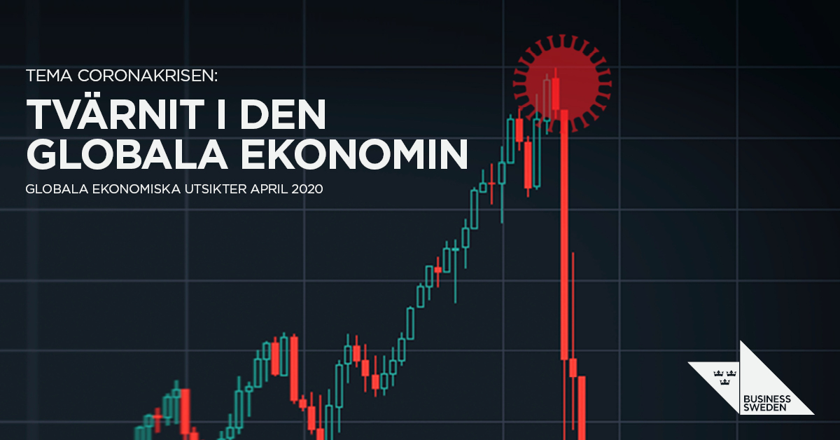 Sveriges ekonomi och inte minst exportföretagen drabbas hårt när Europa stänger ner. Coronakrisen riskerar att försätta den globala ekonomin i en djup lågkonjunktur.  
Ladda ner vår specialutgåva av rapporten Globala Ekonomiska Utsikter här: fal.cn/37non