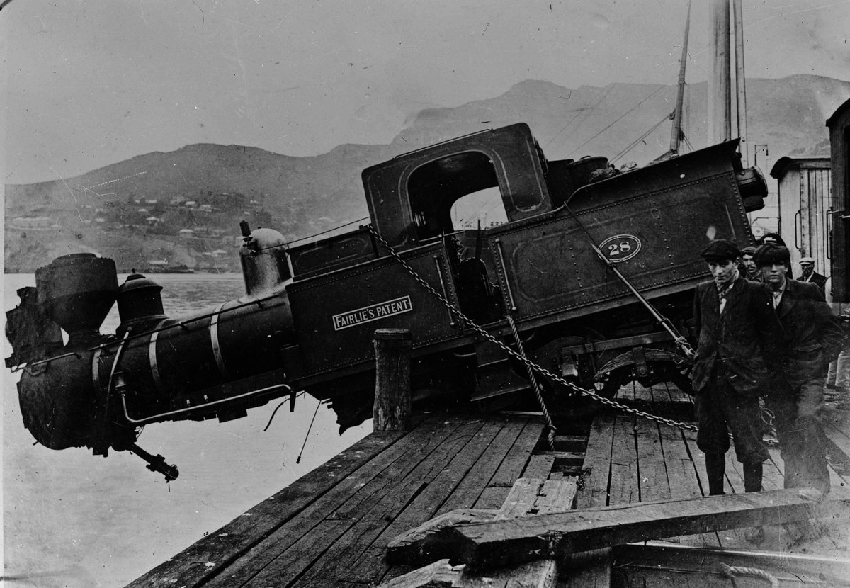 So we come to R28 trying to take a dip at Lyttelton! Its brakes malfunctioned on the wharf on 26 March 1907. It gifted its driving wheels to the sea, then came to a fortunate stop. Our boy Godber got the famous pic (NLNZ APG-1426-a-1/4-G). A press account:  https://paperspast.natlib.govt.nz/newspapers/LT19070327.2.62