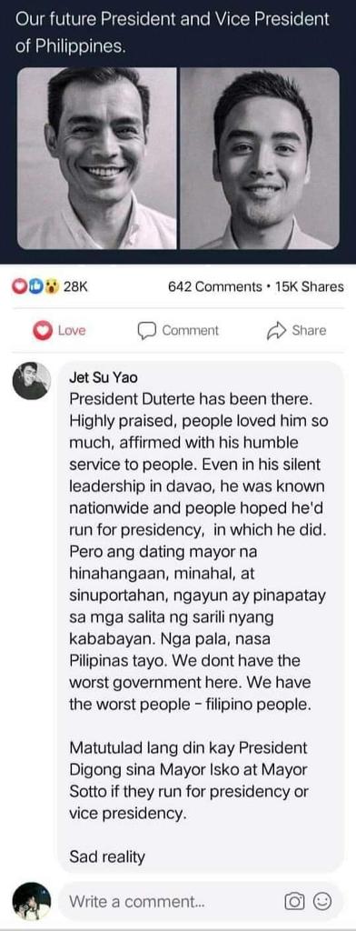 raeeeeee98's tweet photo. I'll just leave it here. #istandwiththepresident
#DutertePaRin
I respect you.
Respect mine. 
cttrpo. https://t.co/pbcf5WYlns