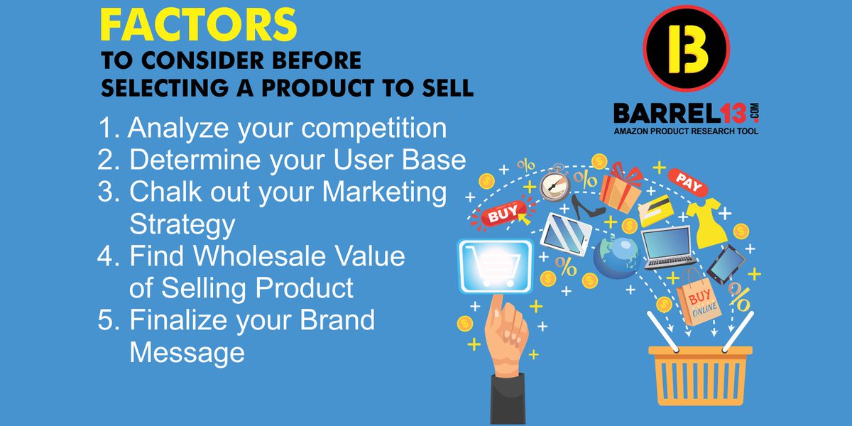 barrel_13's tweet photo. Which factors need to be considered before selecting a product to sell on #AmazonIndia? Let's check out with our today's post.
#FindBestsellingProducts #FactorstoConsiderBeforeSelectingAmazonProduct #CompetitorAnalysis #SellonAmazon #AmazonSellers https://t.co/2vXq8kojDs