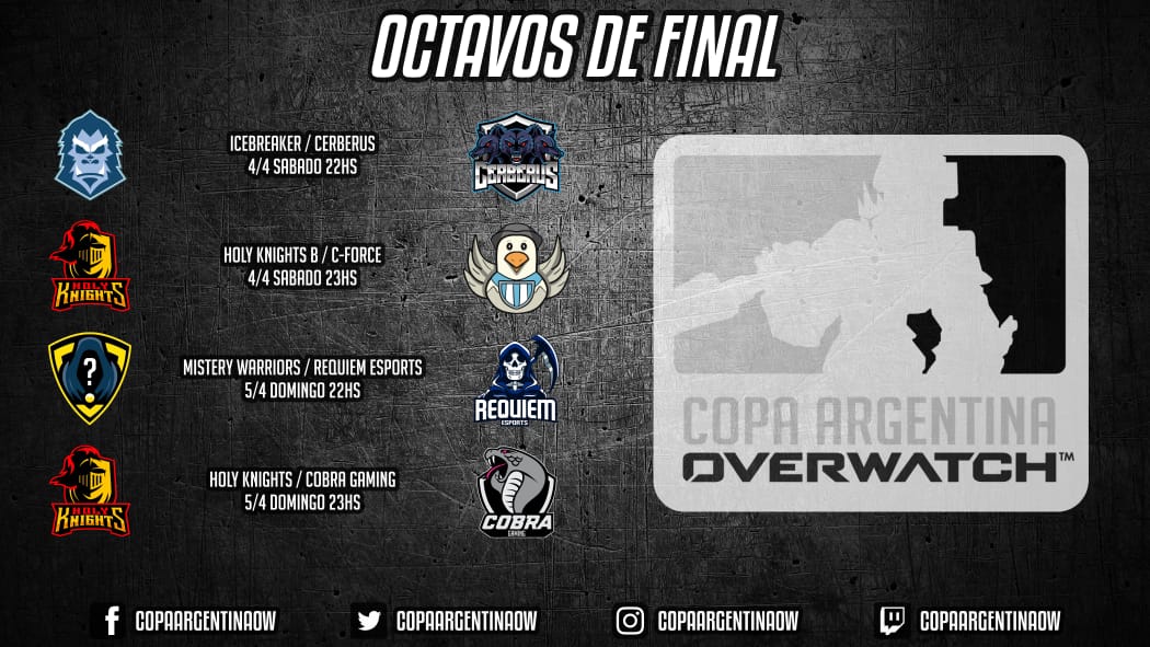 CforceTeam's tweet photo. Este sábado a las 23 hs, nos enfrentamos con nuestros queridos amigos de Holy Knight B en unos picantes octavos de final en la @CopaArgentinaOW 
Vamos a darlo todo! 
#cforcestrike
#forjarlagloria https://t.co/YYrPTNkG1j