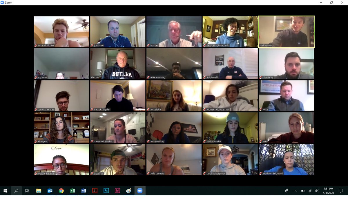 ButlerAthletics's tweet image. Wishing we could all be around tables in the Wildman Room like normal, but still great to get the @ButlerSAAC together tonight. Our Dawgs are being resilient. #ButlerWay