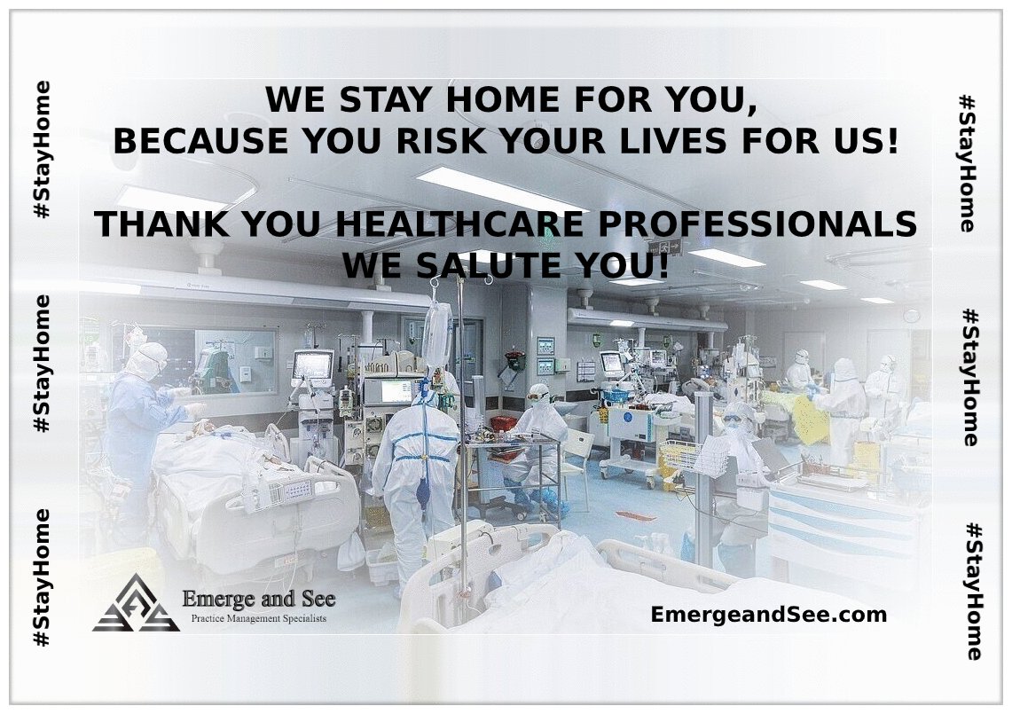 EmergeAndSee_'s tweet photo. To all #healthcare providers, We Stay Home For You, Because You Risk Your Lives For us! Thank you, We Salute You!

#NotAllHeroesWearCapes #StayHome #COVID19 #Coronavirus #Frontlines #MedicalProfessionals #SaveLives #SocialDistancing #StayHomeSaveLives https://t.co/S9Jl71l9mG