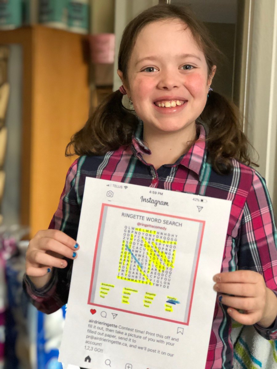 Alleigh, ARA U12B athlete, was first to complete our word search challenge, courtesy of our friends at <a href="/scra_ringette/">South Calgary Ringette</a>! Way to go, Alleigh!!!