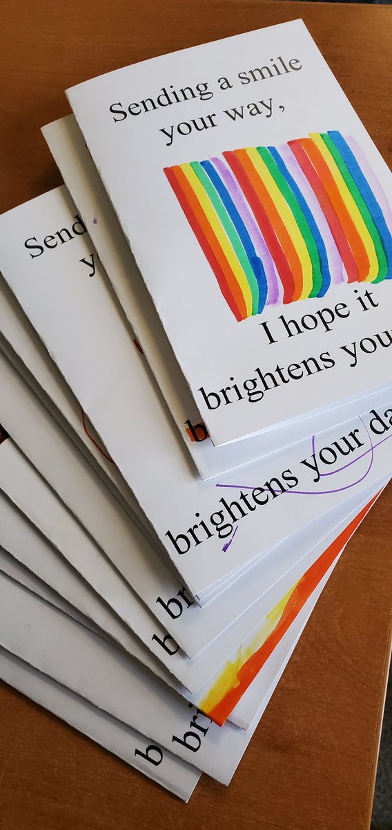 RoomforGrowing's tweet photo. On day 2 of #riverofkindness we started decorating cards for seniors in senior living centers to brighten their day. #NorthBranchStrong #COVID19Pandemic #ECE #SpreadLove https://t.co/OQPzZastL2
