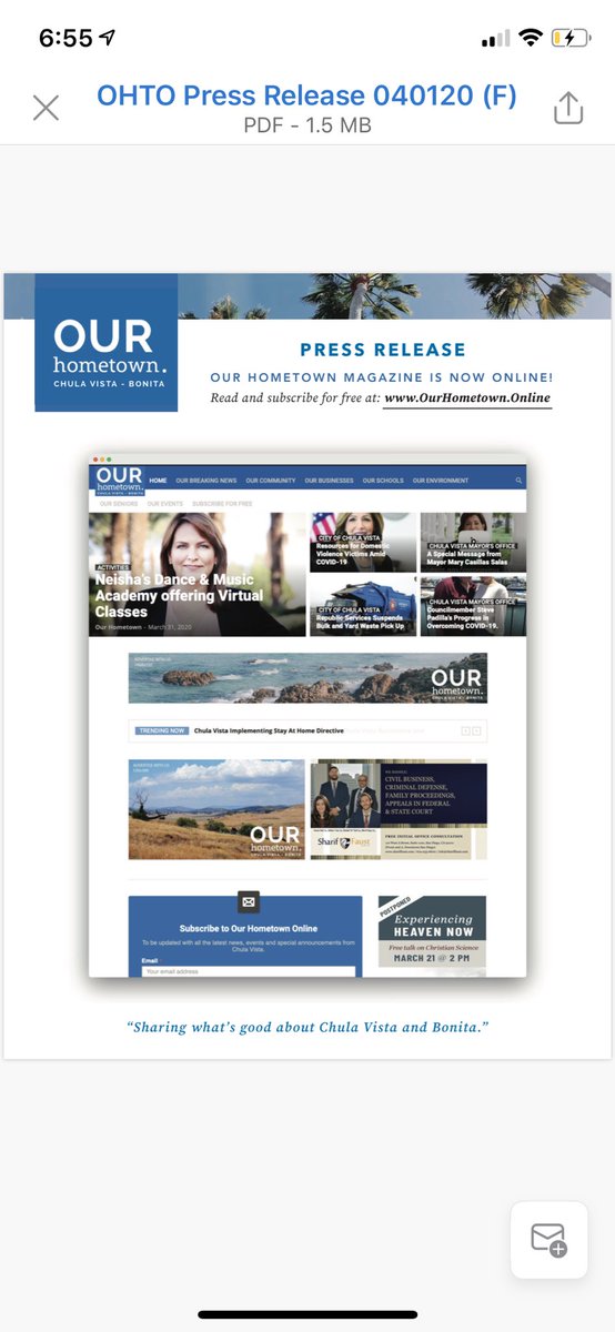 Kevin Marshall (@kevin4marshall) on Twitter photo Looking for good news 😊turn to our hometown magazine for the latest updates on all the good things happening in Chula Vista <a href="/thinkchulavista/">City of Chula Vista</a> <a href="/chambercv/">Chula Vista Chamber</a> Looking for good news 😊turn to our hometown magazine for the latest updates on all the good things happening in Chula Vista <a href="/thinkchulavista/">City of Chula Vista</a> <a href="/chambercv/">Chula Vista Chamber</a>