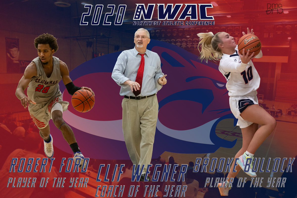 <a href="/NWACSports/">NWAC</a> basketball awards were announced today. Men’s POY <a href="/R_E_F_3/">Robert Ford III</a> Men’s COY <a href="/clif_wegner/">Coach Wegs</a> and Women’s POY <a href="/brookebullock13/">Brooke Bullock</a> Congratulations Cougars!