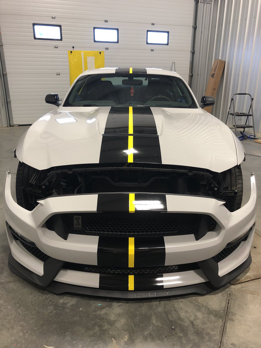 EliteAutoStyle's tweet photo. We almost got this Shelby GT350 complete. The wrap is done, now we have a custom headlight retrofit to get to! #youtube #custom #avery #wrap #retrofit #calgary #yyc #rippaint https://t.co/4fwtoliiEd