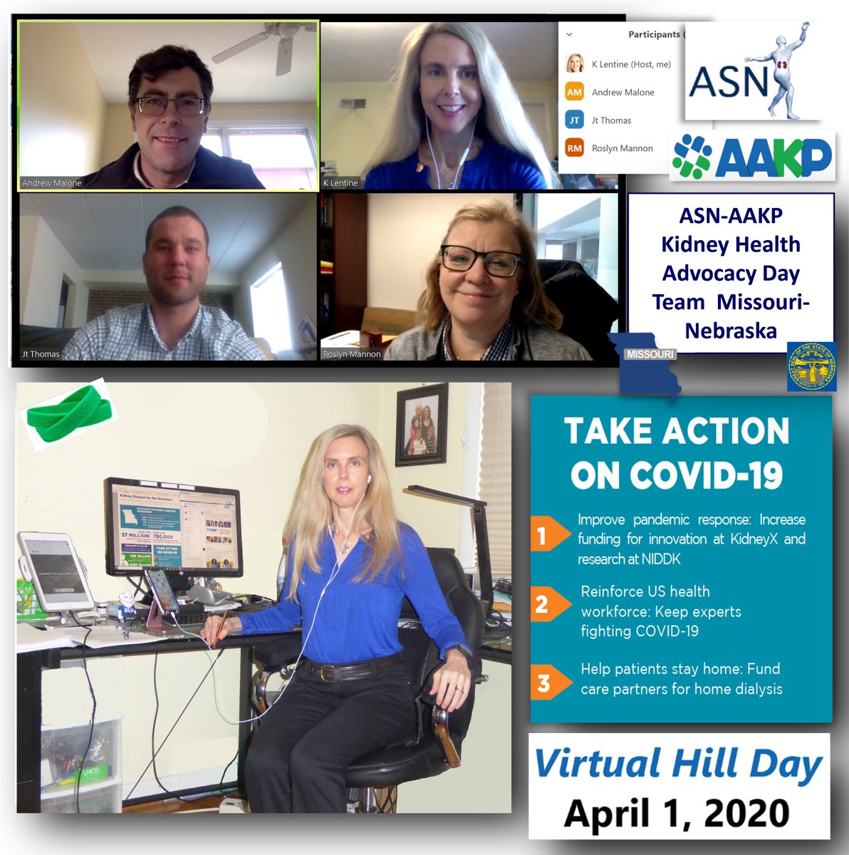 Proud to represent @ASNAdvocacy & #AAKPforPatients in #KidneyAdvocates #VirtualHillDay 🇺🇸2020. 🙏🏻Offices of @RoyBlunt @SenatorFischer #DonBacon #BenSasse & @SenHawleyPress for mtgs on unique needs of #KidneyPatients & #HealthCareWorkers during #COVID19 pandemic. #KidneysontheHill