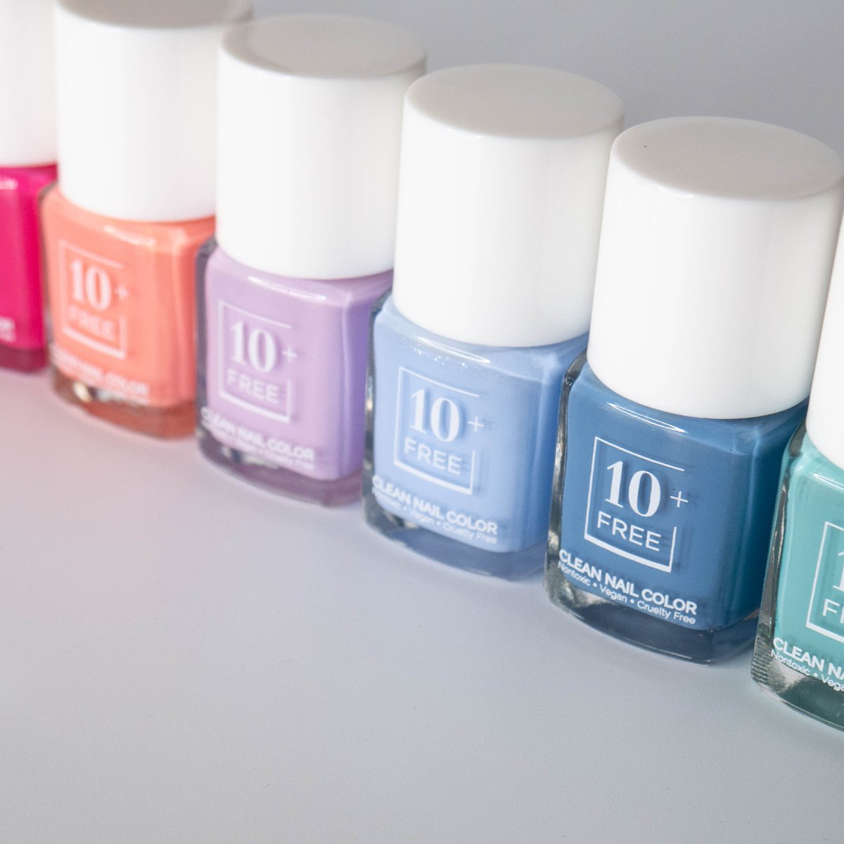 Spring is here and we have just the colors to celebrate!🌷 🐇 ☀️ 
.
.
.
#10FreeNails #10Free #nails #cleannails #vegan #crueltyfree #nontoxic #cleanbeauty #veganbeauty #nailsoftheday #nailcolor #nailartvideos #graynails #edgynails #weddingnails #springishere #springcolors