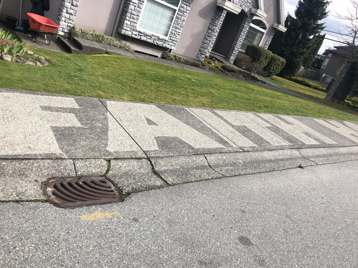 On the walk to keep sane after all these video meetings!! We were told by the man who power washed it.. he gave us something to give, something to hold and something have #COVIDー19 @RobynLMcDonald and HP!!