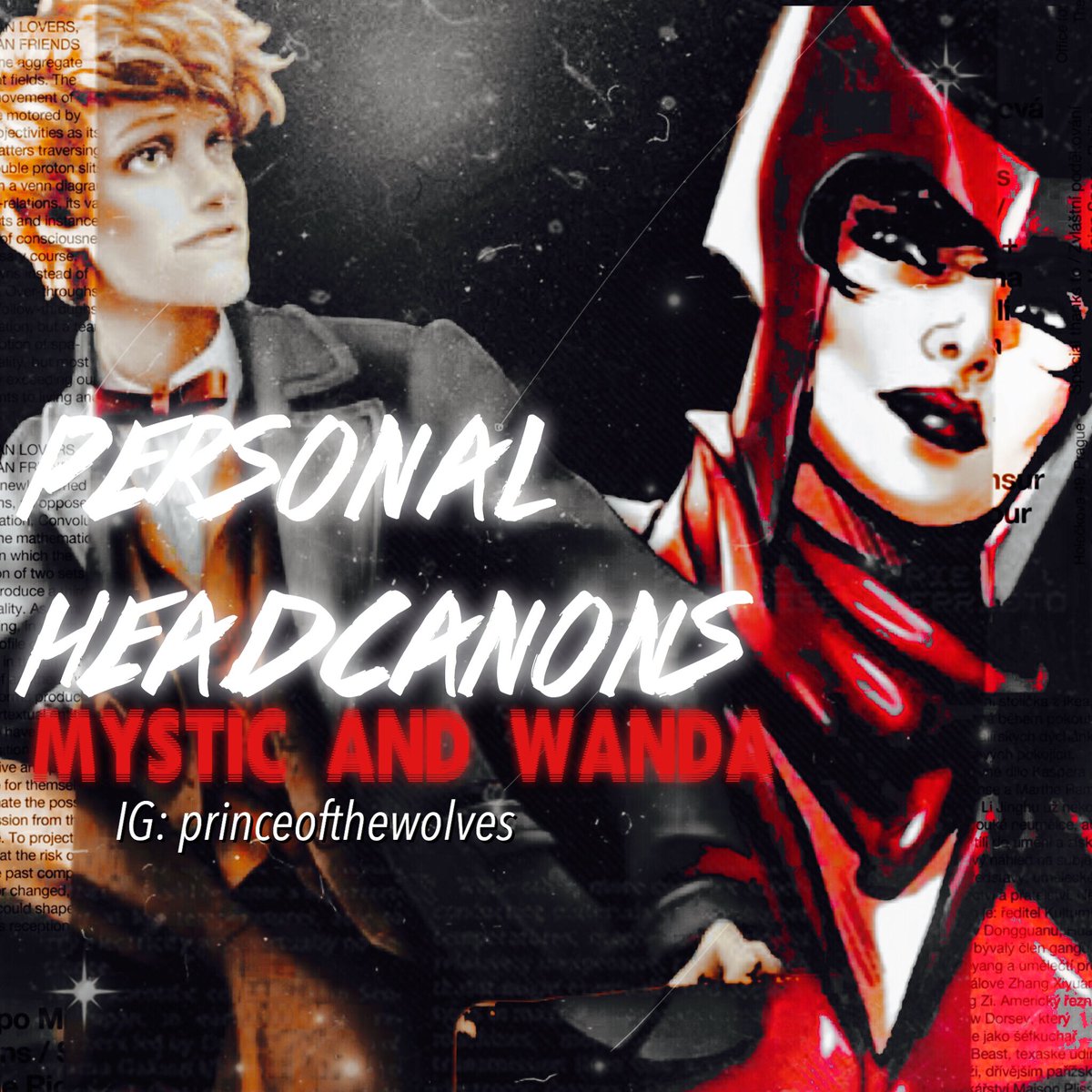 MLycanson's tweet image. Personal Headcanon 
Between Wanda and Mystic..
-
Mystic sees Wanda as a good friend and almost like an older sister kinda like vibe. 

Mystic respects the Scarlet Witch and he sees her as a really good and trustworthy friend. 
-
#marvelrp #mcurp