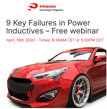 premogroup's tweet photo. ⚡ Join our #Webinar: 9 Key Failures in Power Inductives.
Learn how to solve these failures to achieve the required reliability in new #EVs.

📅16th April, 2020
🕛9:30 CET or 5:30pm CET
▶️Register here: https://t.co/MnYtvLuMHU

#heatmanagement #3dpower #automotive https://t.co/Rmj5u47TpK