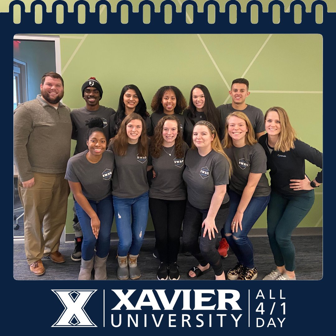XUWellbeing's tweet photo. Proud to be a Xavier Musketeer! Missing these peer educators and the whole campus community on #All41Day. Be safe and be well!
#XavierUniversity #AllForOne #XUWellbeing #LifeAtXU https://t.co/sIRD2rFVqu